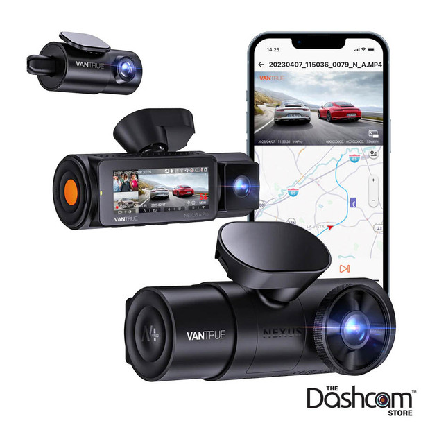 image: The best dashcam for Uber and Lyft rideshare drivers is the Vantrue N4 dashcam