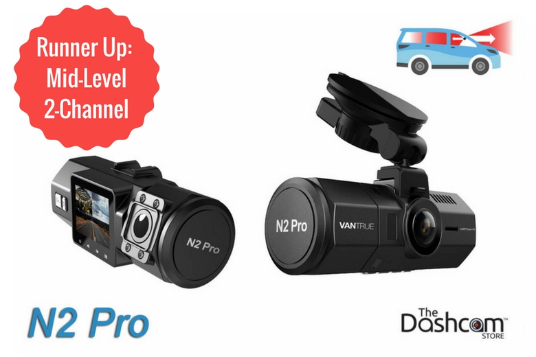 Vantrue N2 Pro Dual Lens Dual 1080p Dash Cam | for Rideshare Front + Inside Video and Audio Recording