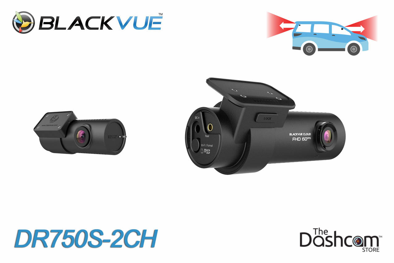 The new BlackVue DR750S-2CH dashcam with dual 1080p resoultion for front and rear video recording