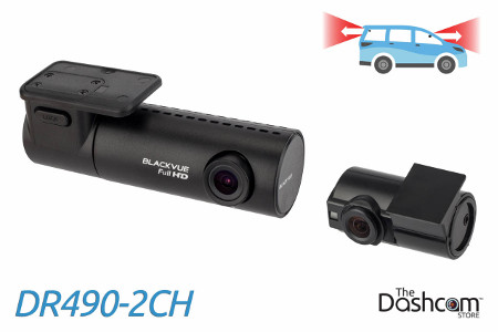 BlackVue DR490-2CH dash cam with dual 1080p resolution for front and rear video recording