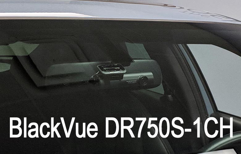 BlackVue DR750S-1CH dash cam installed in car