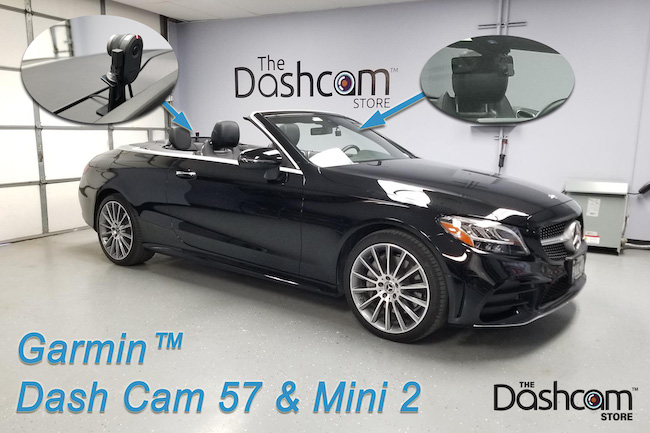 Garmin Dash Cam 57 + Mini 2 Installed in a Mercedes C300 Cabriolet
