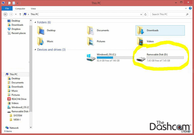 Removable disk thumbnail