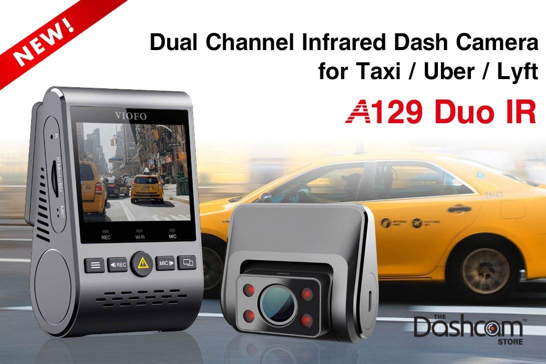 VIOFO A129 DUO IR | Front and Interior Dash Cam Solution for Taxi or Rideshare