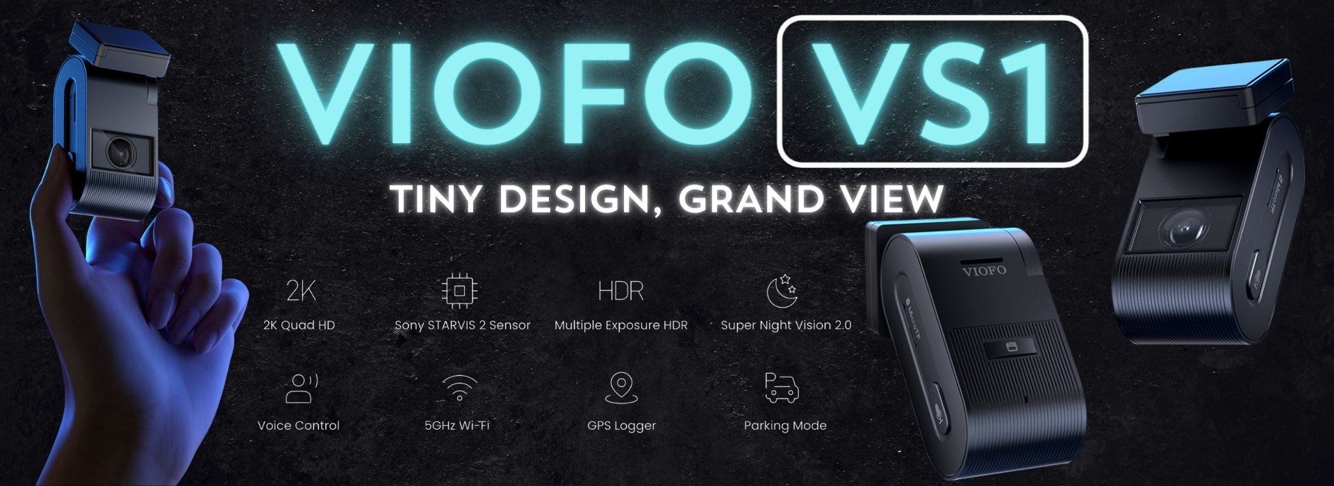 VIOFO VS1 Mini 2K Dash Cam | Tiny Design, Grand View