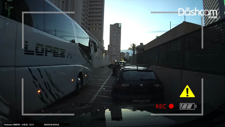 Thinkware Dash Cam Footage OF Bus From Front Of Car