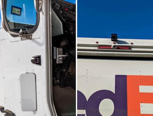 Side And Rear Cameras Mounted On Exterior Of FedEx Truck