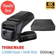 Thinkware U3000 Front + Rear Dash Cam + iVolt Xtra Special Launch Bundle