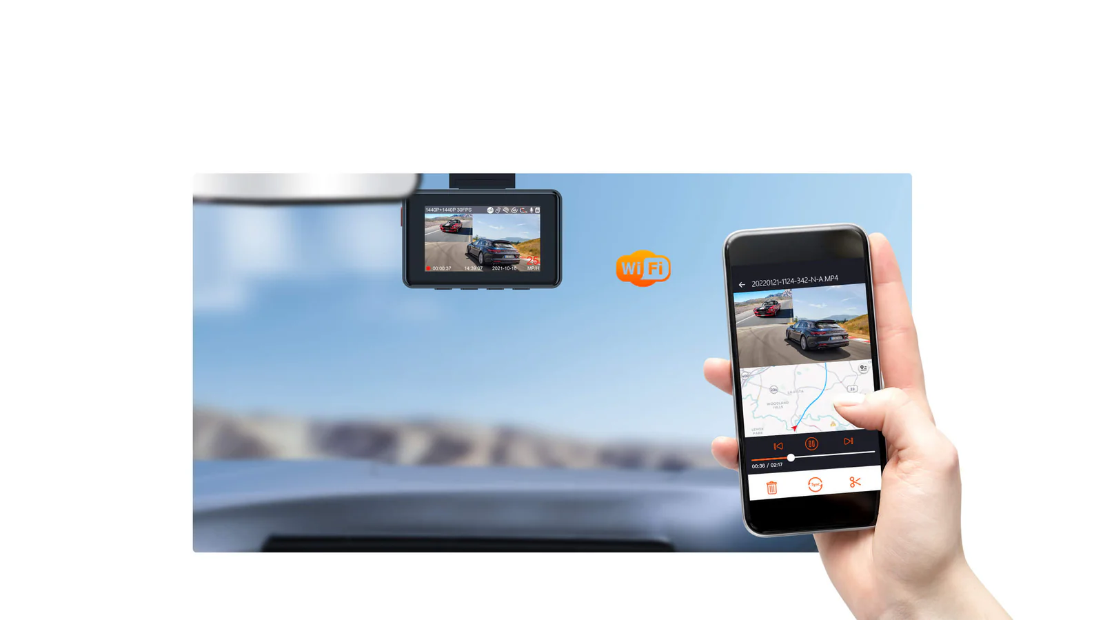 Vantrue E2 Pro with Wi-Fi Connectivity & App Control