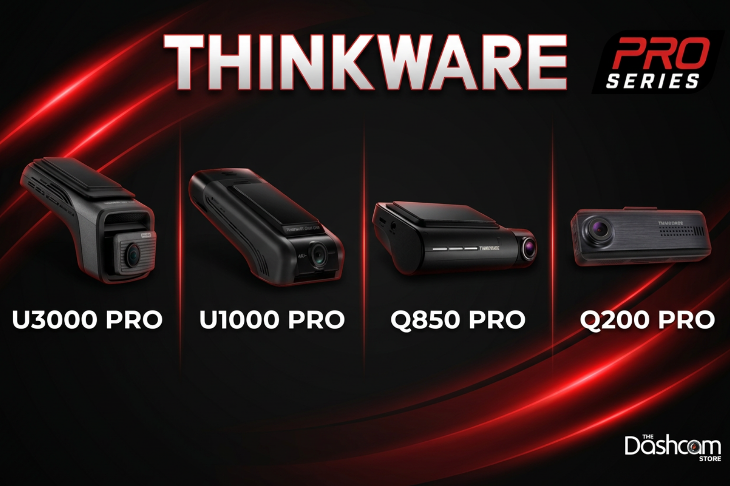 Thinkware PRO Series dashcams with three-year warranty eligibility.