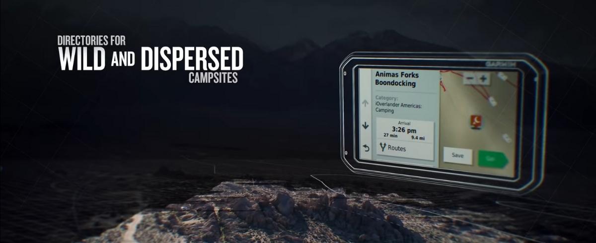 Garmin Overlander Off-Road GPS Nav | Directories For Wild & Dispersed Campsites