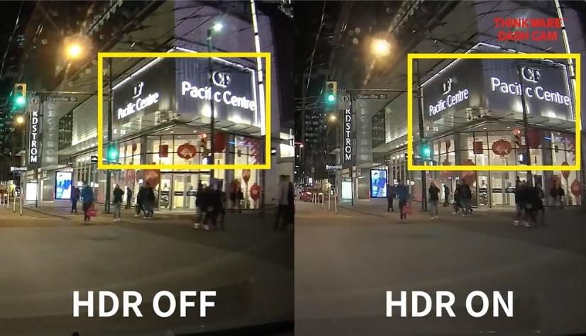 Dash Cam Footage Comparison Showing Off HDR