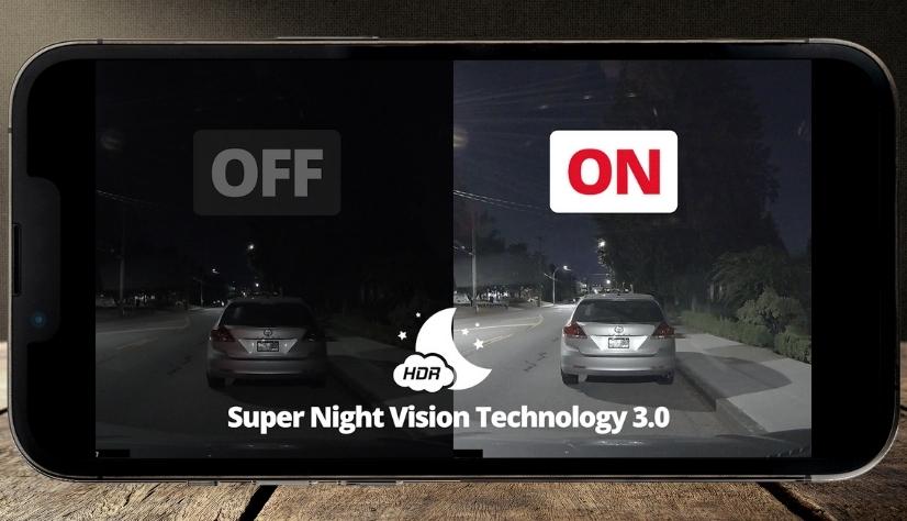 Dash Cam Footage Comparison Showing Off Super Night Vision