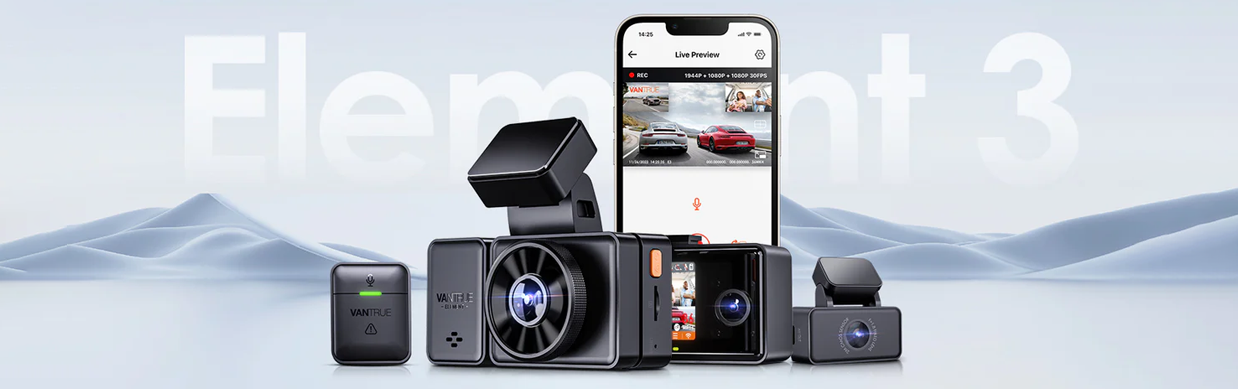 Vantrue Element 2 Dual WiFi Dash Cam