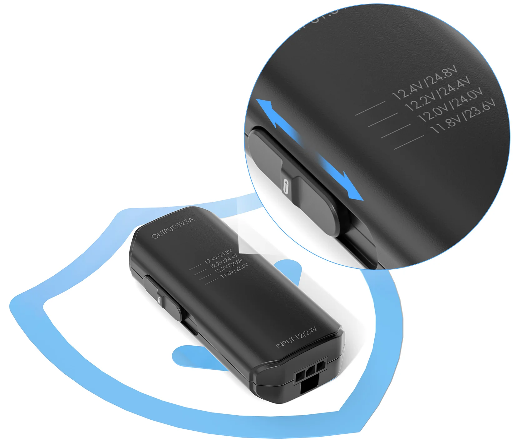 VIOFO HK6 Hardwire Kit | Close Up Of Voltage Settings On HK6