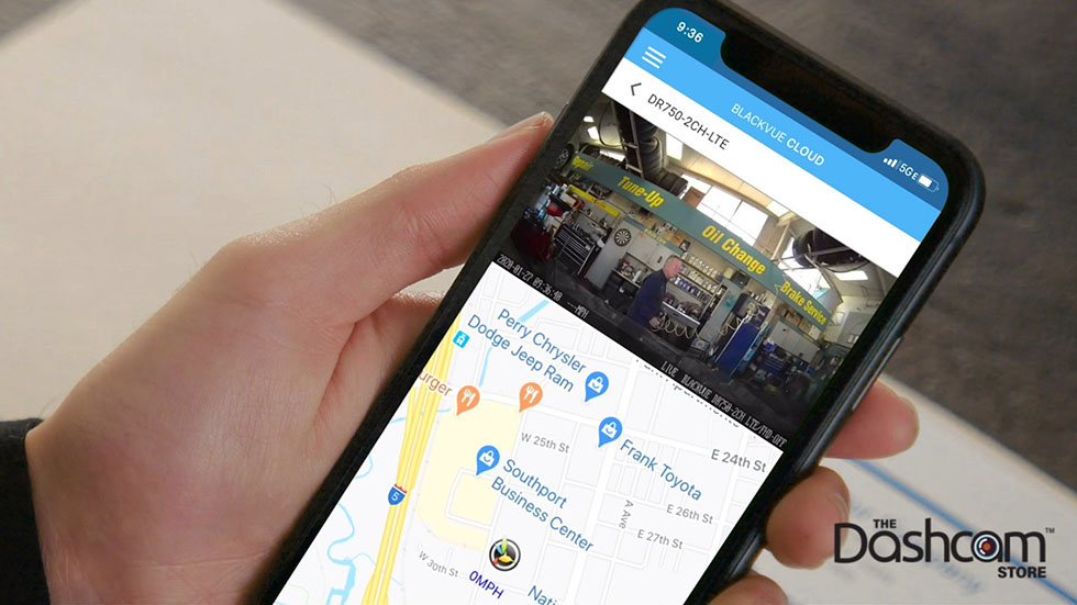 BlackVue DR750-2CH-LTE 4G Dash Cam App Live Remote View Example