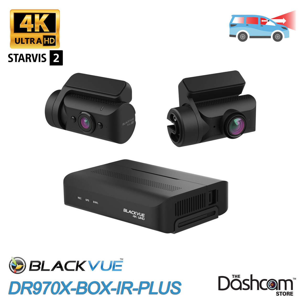 BlackVue DR970X-BOX-2CH-IR-PLUS 4K Dual Lens Dash Cam For Sale