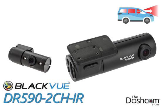 DR590-2CH-IR BlackVue Dual-Lens Dual 1080p Dash Cam | Front and Interior Camera