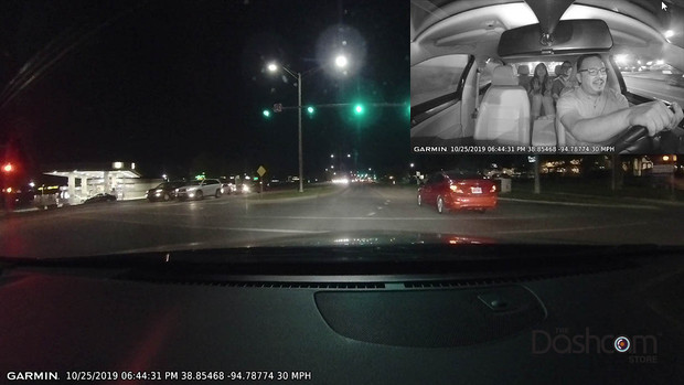 Garmin Dash Cam Tandem Night Time Footage Sample Image