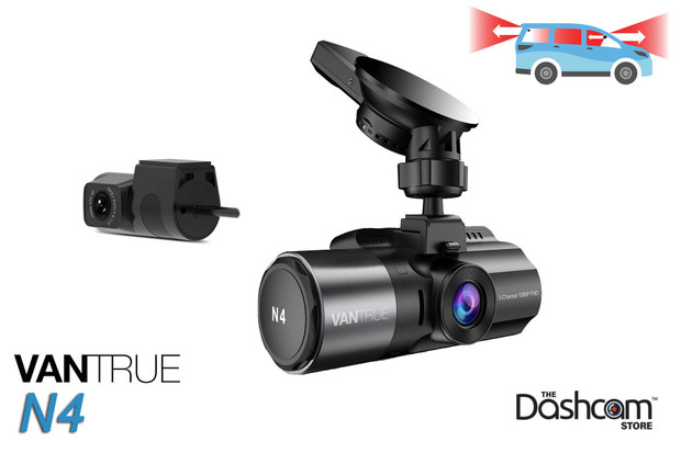image: The best dashcam for Uber and Lyft rideshare drivers is the Vantrue N4 dashcam