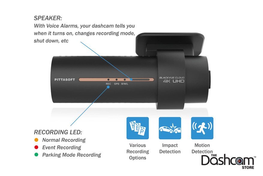 BlackVue DR970X-2CH Dash Cam Impact & Motion Detection Information