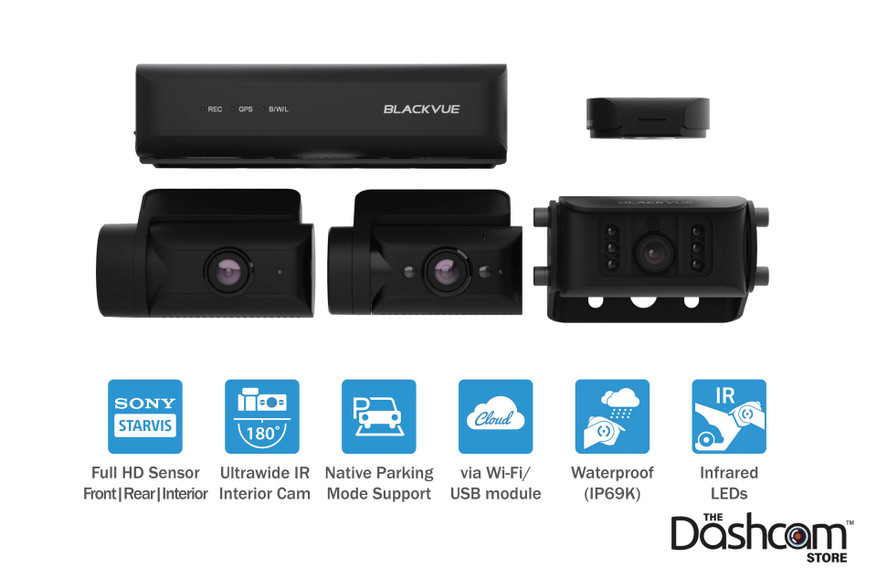 BlackVue DR770X-BOX-TRUCK | Triple Camera Protection + Secure Recording Unit