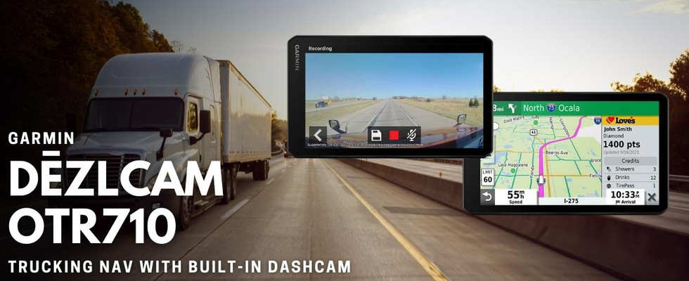 Garmin DezlCam OTR710 | Trucking GPS Nav with Built-In Dash Cam For Sale
