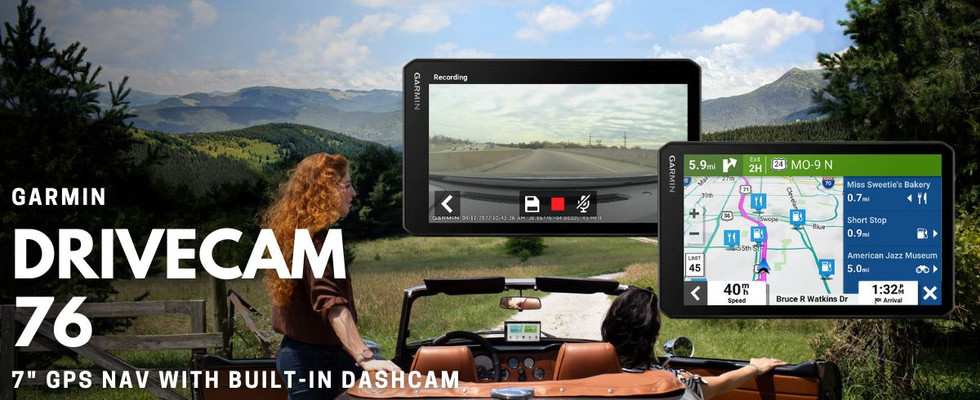 Garmin DriveCam 76 GPS Navigation Device Banner
