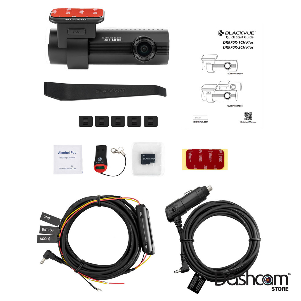 BlackVue DR970X-1CH-PLUS Dash Cam | Retail Box Contents