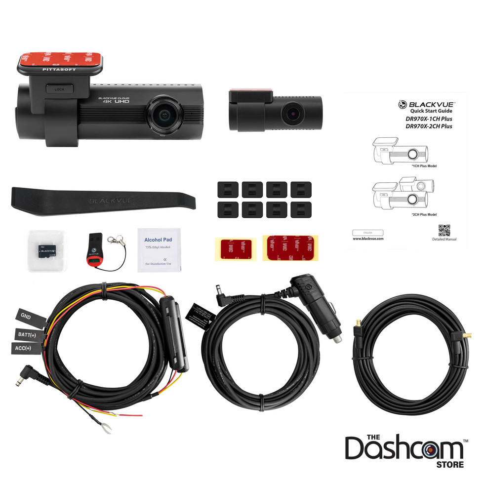 BlackVue DR970X-2CH-PLUS Dash Cam | Retail Box Contents
