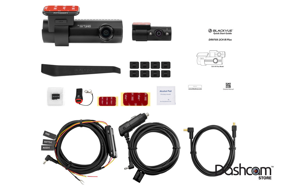 BlackVue DR970X-2CH-IR-PLUS Dash Cam | Retail Box Contents