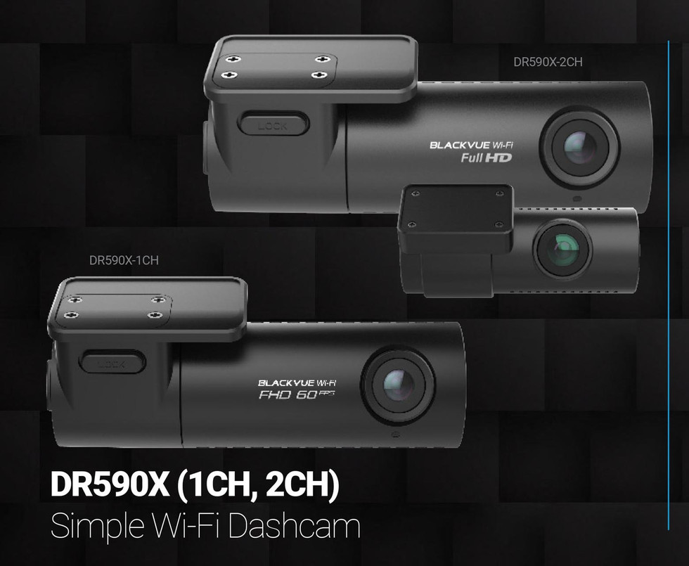 BlackVue DR590X-1CH Dash Cam Promo Graphic | The Cloud-Standard 1 and 2CH Dashcams