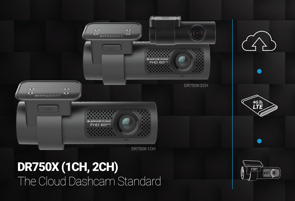 BlackVue DR750X-2CH Dash Cam Promo Graphic | The Ultimate 1 and 2CH Cloud Dashcams