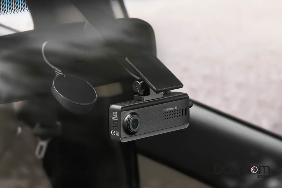 Thinkware F200 Pro Dual Lens Dash Cam exterior installed camera view