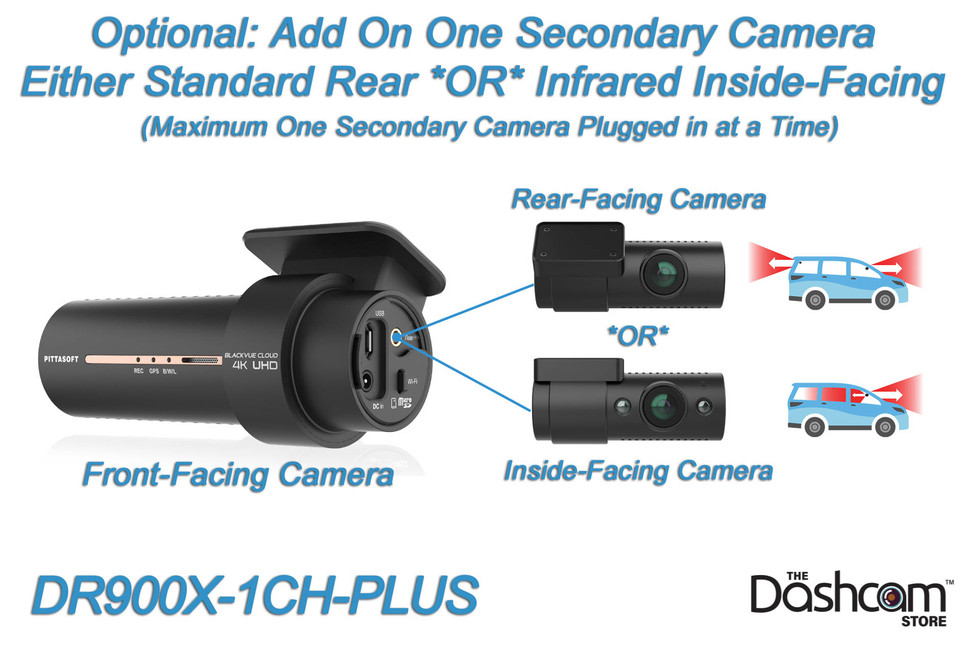 DR900X-1CH-PLUS Dash Cam Optional Secondary Cameras