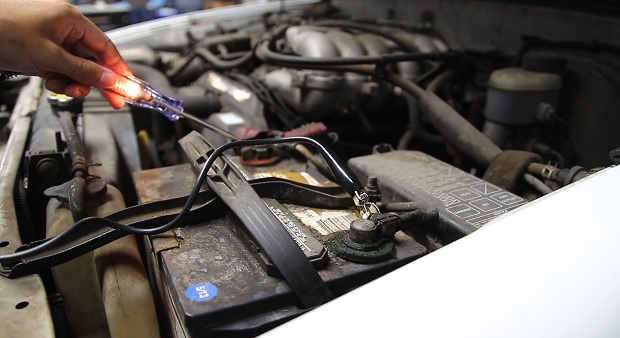 The best ground point on a vehicle is usually the negative terminal on the car battery.