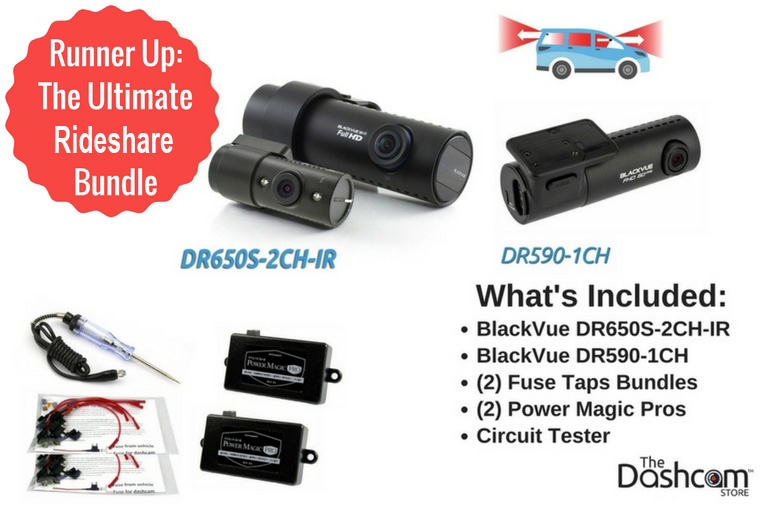 image: The best dashcam for Uber or Lyft rideshare drivers | second runner up: BlackVue DR650S-2CH-IR front and interior dashcam and DR590-1CH for rear