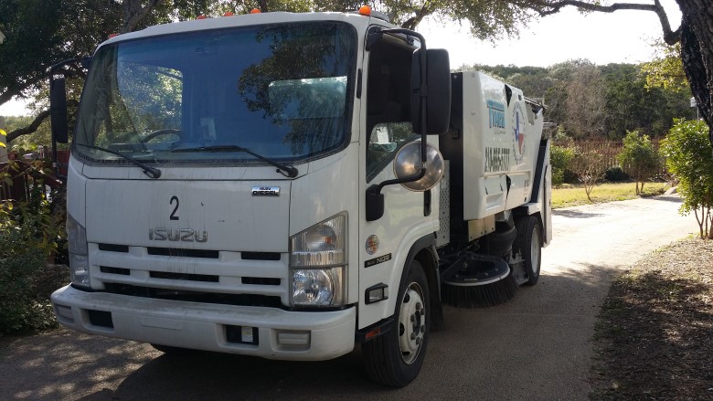 image: Fleet Dashcam Case Study: San Antonio Sweeping Service | One of the Trucks in the Fleet of 9 vehicles | The Dashcam Store Blog