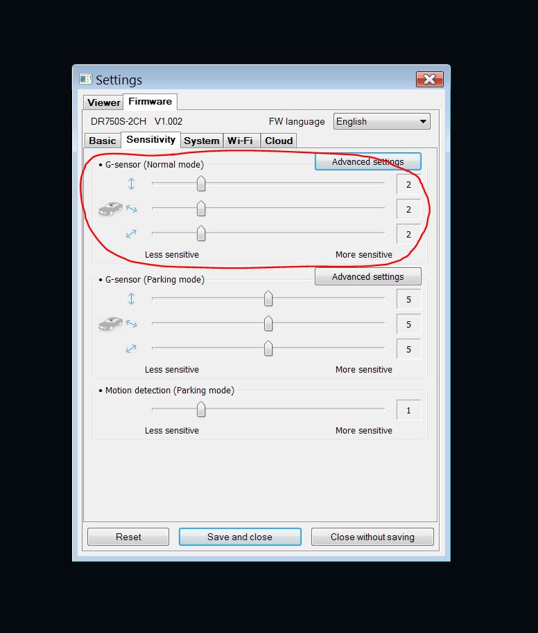 BlackVue Parking Mode Firmware Settings, Sensitivity | The Dashcam Store Blog