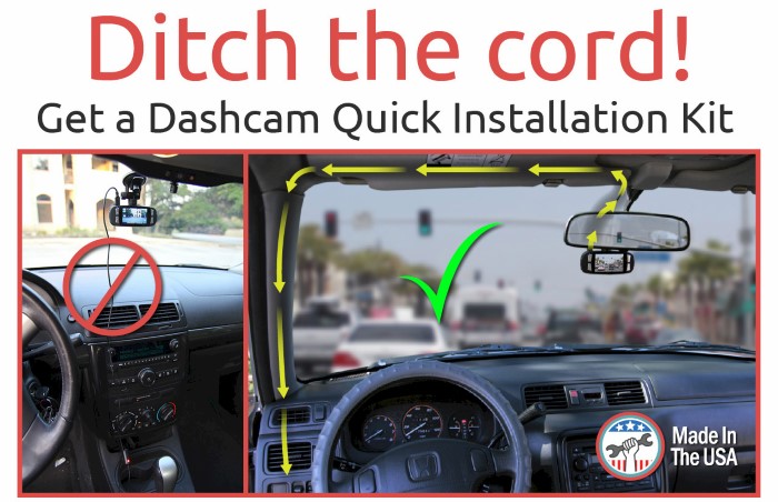 Dash Cam Installation Kit ditch the cord - benefits explainer image