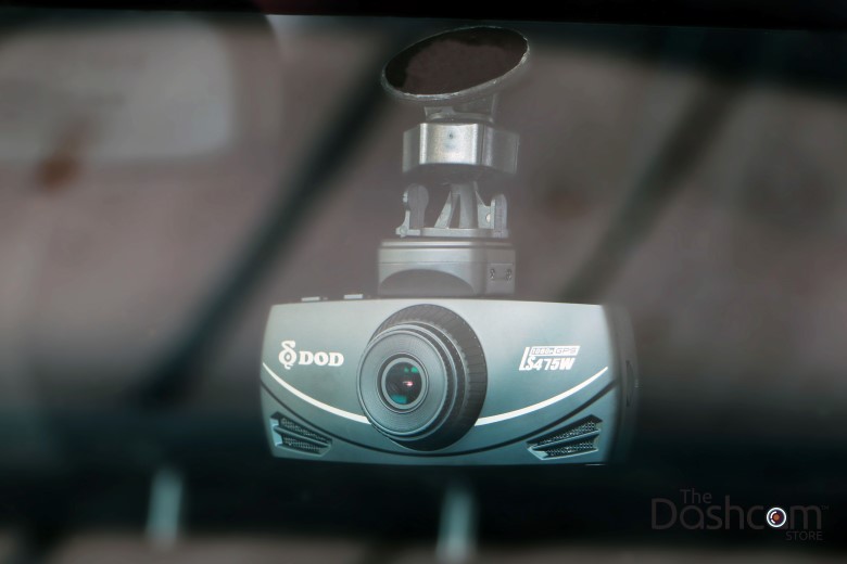 The DOD Tech LS475W with superior night vision installed in car| The Dashcam Store Blog