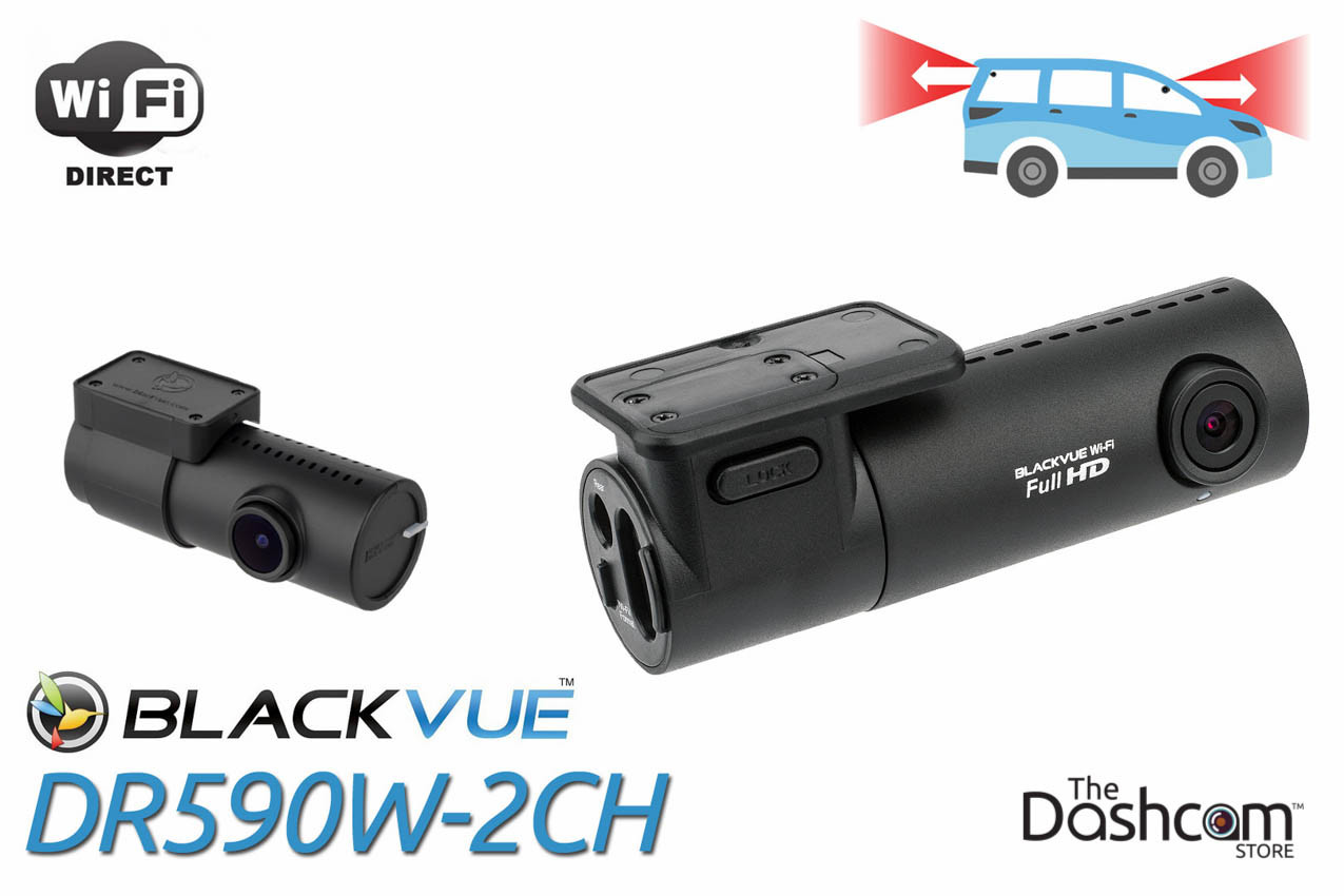 BlackVue DR590W-2CH 1080p Dual-Lens Dashcam for Front and Rear with WiFi